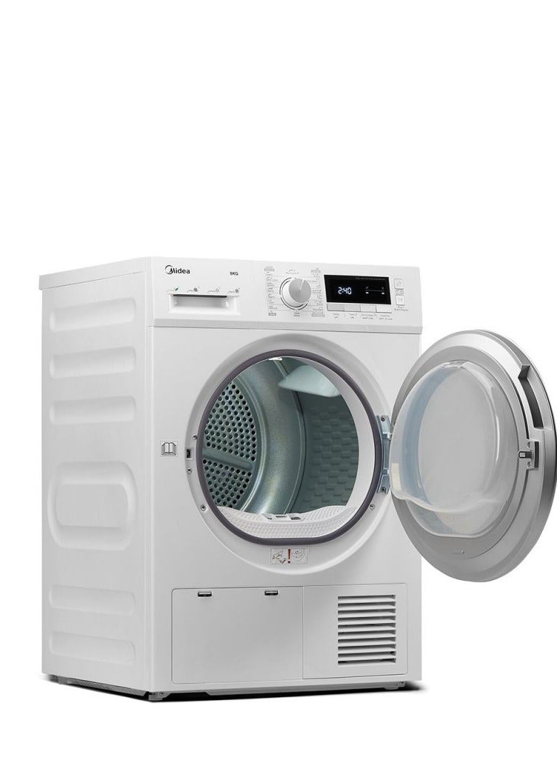 Midea Dryer, 16 Programs, Condensation Drying - 8 kg 560 kW MDG80C White - Image 3