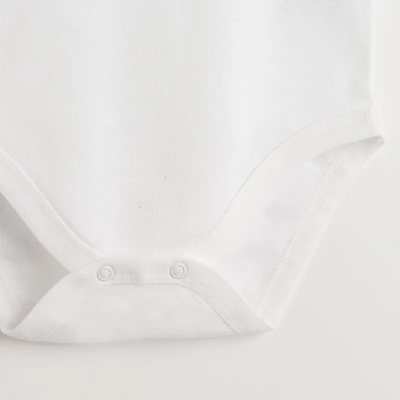 JUNE Baby Basic Envelope Collar 2 Pieces Short Sleeve Body White