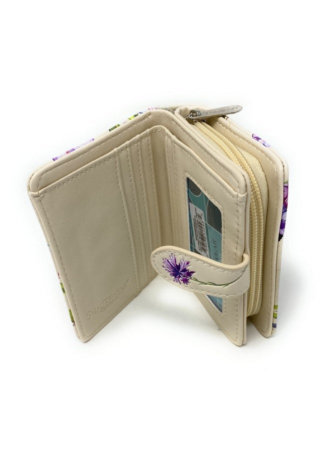 Shag Wear Vintage Hummingbird Small Bird Wallet For Women And Teen Girls Vegan Faux Leather Beige 4.5  - Image 4
