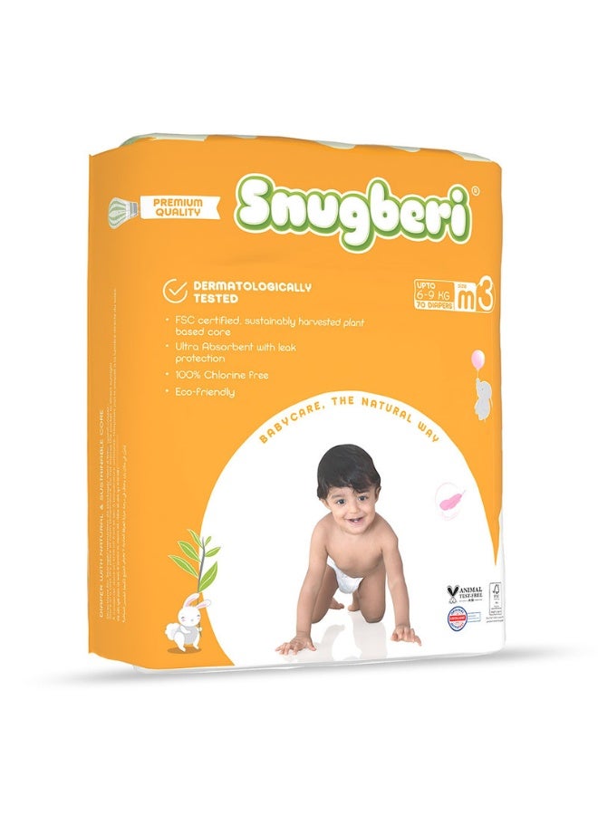 Snugberi Diaper Size 3 Medium 6-9 kg - Mega Pack 70's - Image 2