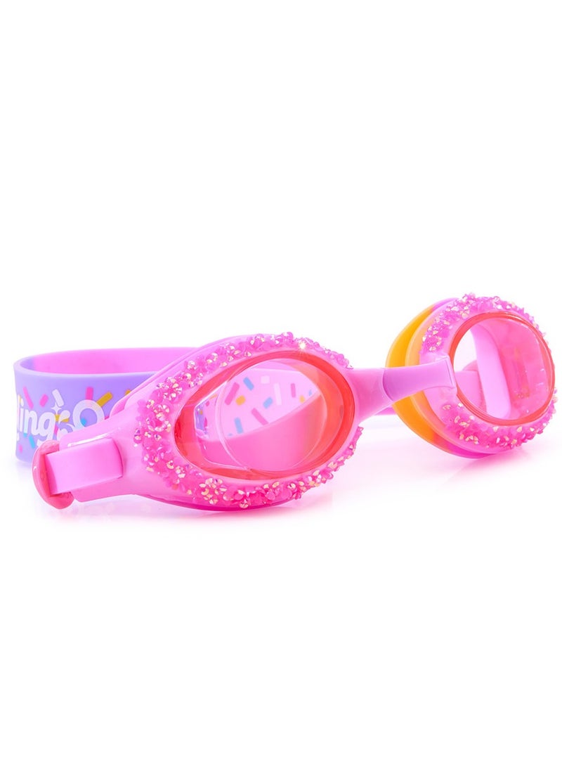 Bling2O Crystal Rock - Pink Swim Goggles for Kids - Ages 3+ - Anti Fog, No Leak, Non Slip, UV Protection - Hard Travel Case - Lead and Latex Free - Image 1