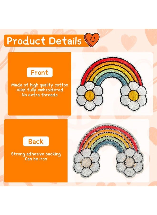 RF-patch 32Pcs Hippie Iron on Patches, Embroidered Girls Iron on/Sew on Patch for Clothes, Hats, Jeans, Dress, Backpacks - Image 4