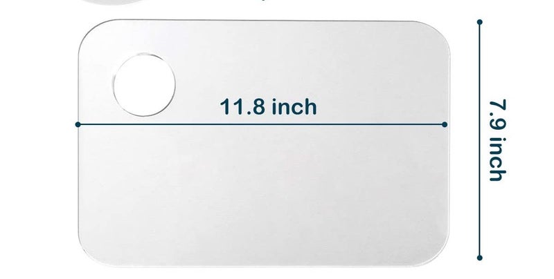 Worison 12 x 7.5 Inch Rectangle Shape Clear Transparent Acrylic Painting Palette with Thumb Hole for Acrylic or Oil Painting - Image 5