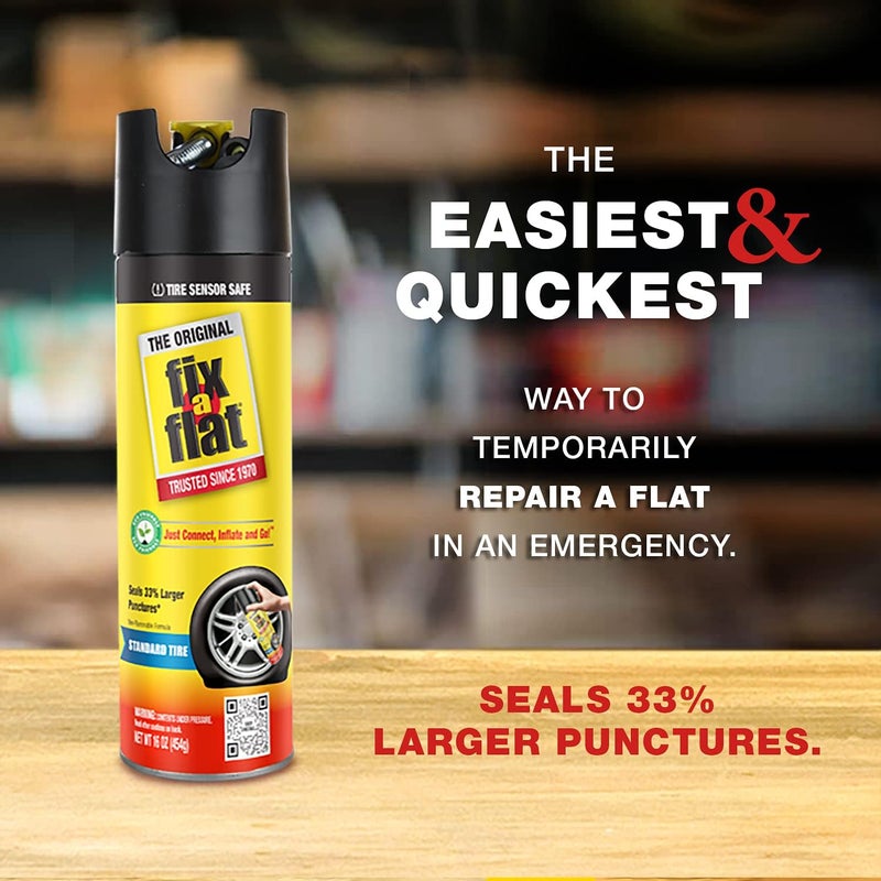 Fix A Flat Tire Repair, 16 oz, 2-Pack | Emergency Use | Eco-Friendly Formula | For Standard Tires | Universal Fit - Image 4