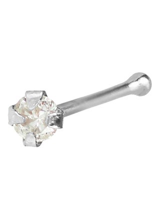 14K White Gold Genuine Diamond 1.5mm Eye Clear Bone Nose Stud - pzsku/Z5665AFF35C30995AB699Z/45/_/1694162687/139263f5-76e1-4f9e-934c-d8e1b718c07b