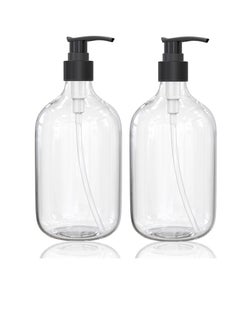 17 Ounce Clear Plastic Pump Bottle Dispenser, Refillable Empty Bottle Container with Pump for Essential Oil Soap Lotion Shampoo, 2 Pcs - pzsku/Z5665B39B7402ED22D669Z/45/_/1736515449/38180f13-6ff0-4030-858c-6458ad89d54f