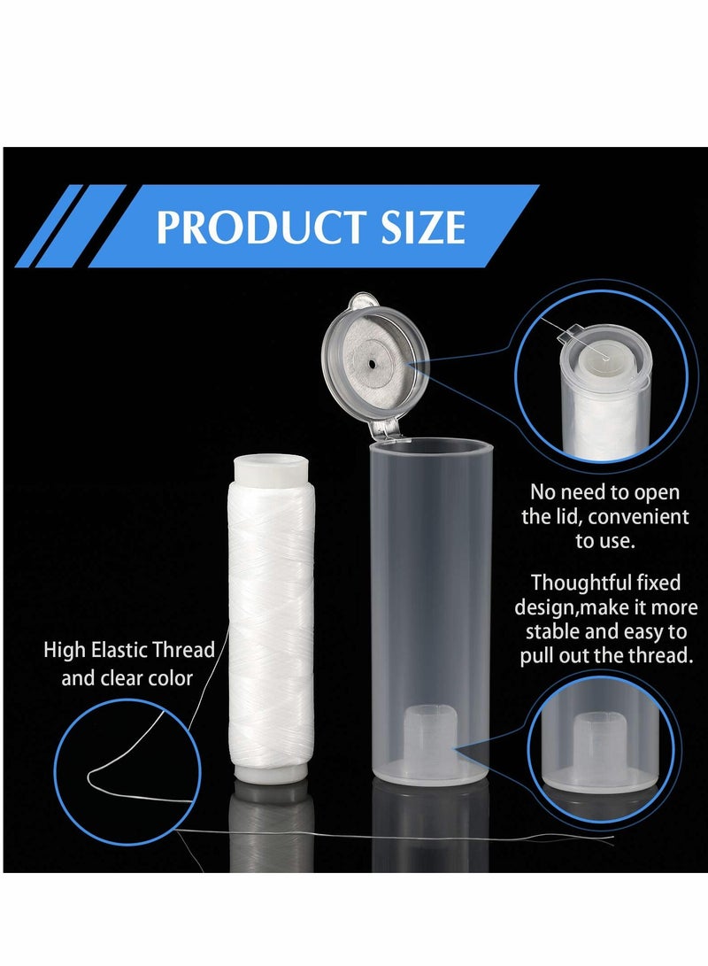 SYOSI خيط صيد شفاف، خيط صيد من النايلون المرن غير المرئي، خيط طُعم صيد بطول 0.2 مم، 656 قدمًا لكل بكرة، خيط صيد مطاطي شفاف - Image 3