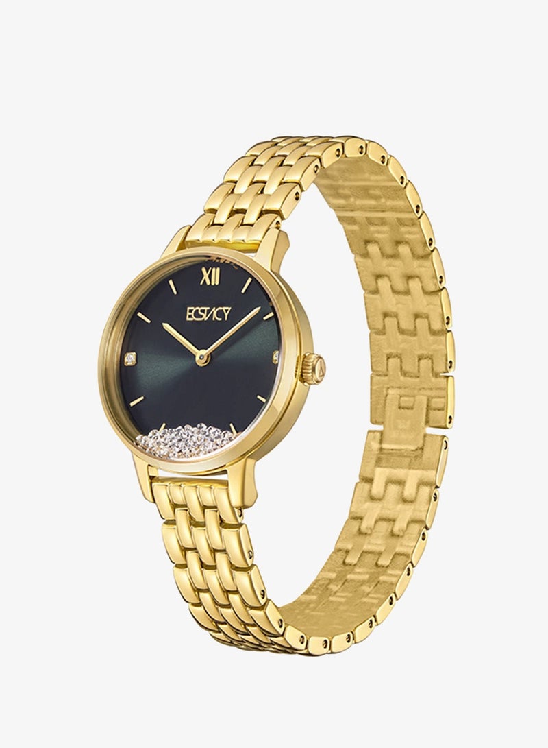 ECSTACY Women's Analog Round Shape Stainless Steel Wrist Watch E23505-GBGG - 31 Mm - Image 2