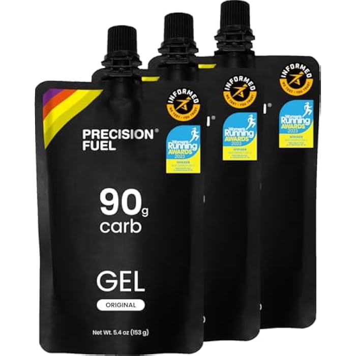 Precision Hydration Precision Fuel PF90 Energy Gels - Mild Flavour Running Gels for Endurance Athletes, 90g Carbohydrate, Easy-to-Digest, Perfect for Running & Long-Duration Sports, 153g (Pack of 3) - Image 1