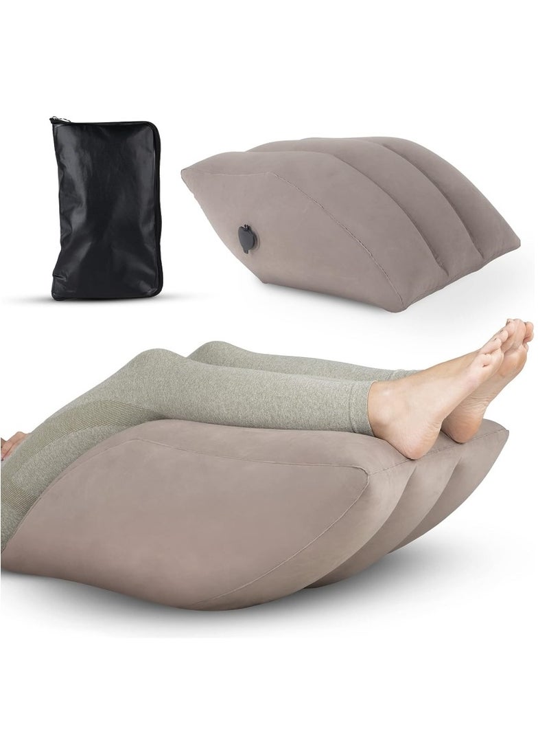 Ru syanl Inflatable Leg Elevation Pillow Portable Diamond Pillow for Legs with Storage Bag Multifunctional Leg Pillow for Promoting Blood Circulation Leg Injuries and Leg Rest Breathable PVC Material  - Image 2