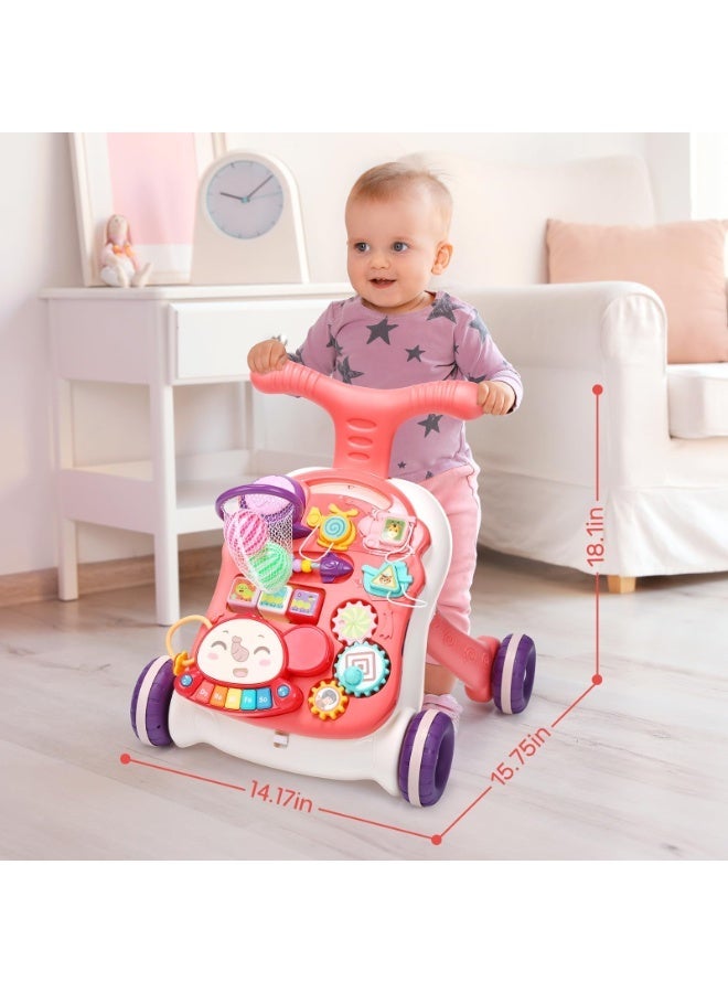 زيريفام مشاية تعليم الأطفال ، 2 في 1 متعددة الوظائف من الجلوس إلى الوقوف مشاية ومركز أنشطة ، ألعاب مشي تعليمية مبكرة مع مركز نشاط قابل للفصل للرضع والأطفال الصغار 12+ شهرا - Image 2