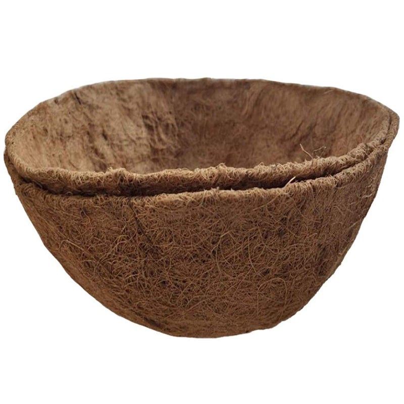 FDGARDEN 2PCS Round Replacement Coco Liner for Hanging Basket 12 inch Coconut Fiber Plant Basket Liner for Garden Planter Flower Pot 12 inch Round - Image 2