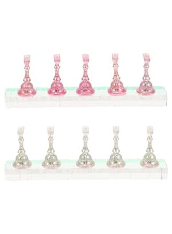 Acrylic Nail Practice Stand With Base 2 Sets Display Holder For School Home Use - Image 1