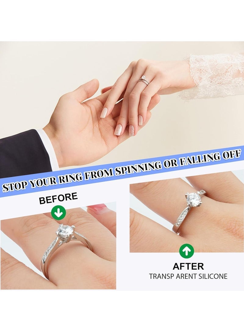 طقم ضبط حجم الخاتم السيليكون الشفاف 4 قطع مقاسات مختلفة - Image 4