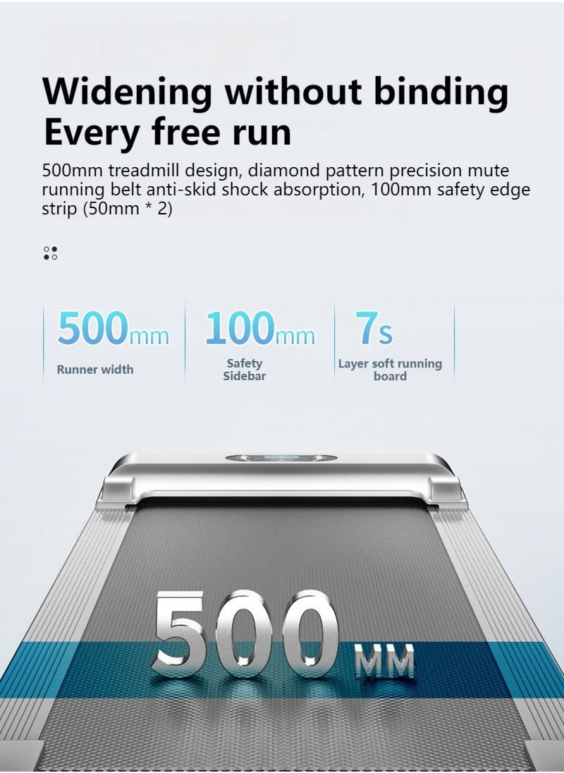 ETG - Household Silent Folding Electric Flat Treadmill Walking Machine with Wireless Smart Remote Control 120*53*12CM - Image 1