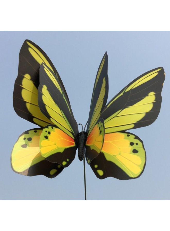 12cm Double Layer Butterfly With Handle 50cm Push Simulation Butterfly Stick Toy Gift Push Toy-Color:12cm Butterfly (pole About 50cm With Handle) Packaging: A Bundle Is 50 - Image 4