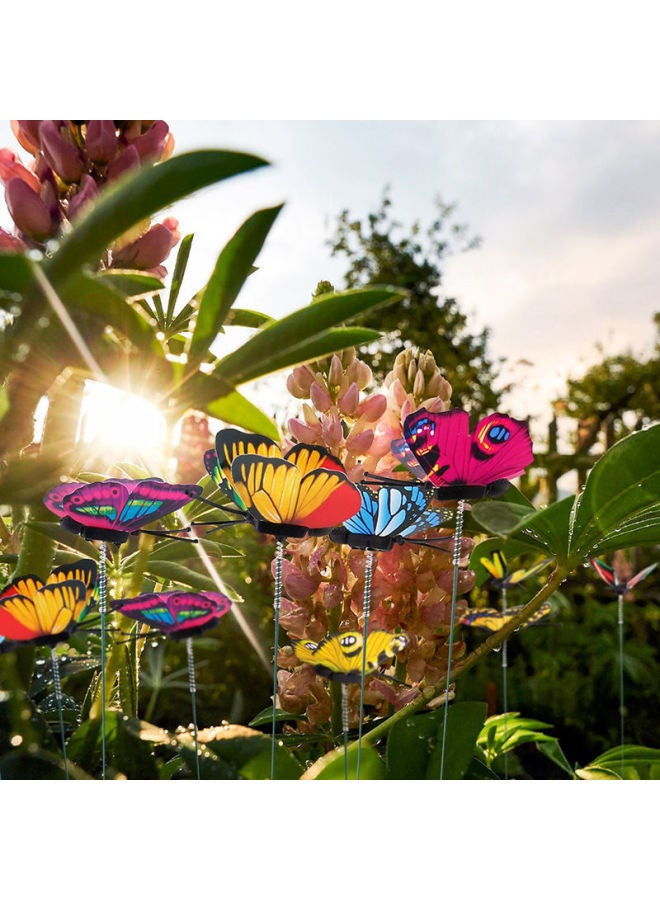 12cm Double Layer Butterfly With Handle 50cm Push Simulation Butterfly Stick Toy Gift Push Toy-Color:12cm Butterfly (pole About 50cm With Handle) Packaging: A Bundle Is 50 - Image 5