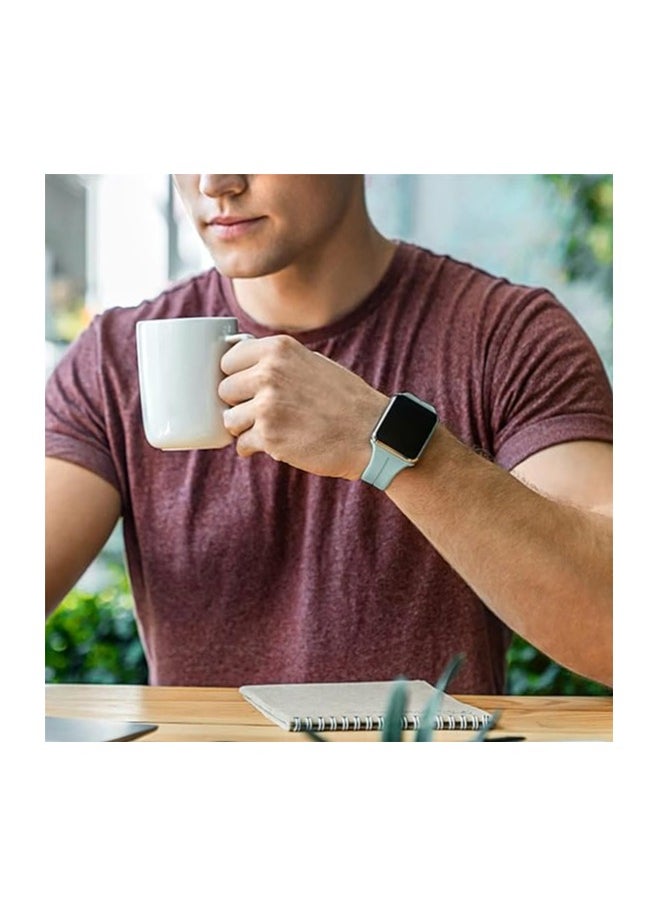 ten.tech - TenTech Silicone Magnetic Sports Band for Apple Watch Ultra/Ultra 2, Size 49mm 45mm 44mm 42, Soft Band for iWatch Series 9/8/7/6/5/4/3/2/1/SE - Mint Green - Image 1
