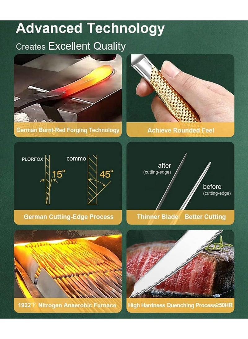 عربست طقم أدوات مائدة مكون من 24 قطعة، طقم أدوات طعام من الفولاذ المقاوم للصدأ لـ 6 أشخاص، أدوات مطبخ أساسية، سكاكين وشوك وملاعق مصقولة بلمسة نهائية لامعة، قابلة للغسل في غسالة الصحون، مثالية للاستخدام اليومي والضيافة. - Image 5