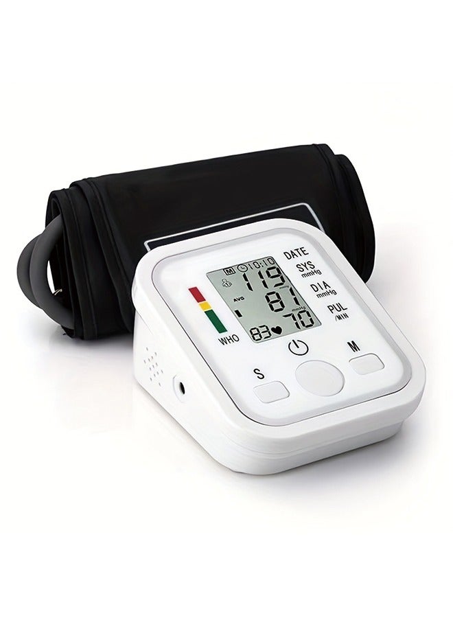 Upper Arm Electronic Blood Pressure Monitor – Medical-Grade Accuracy, Home Use, English Voice Guidance, Automatic Detection, Type-C Power Cable - Image 2
