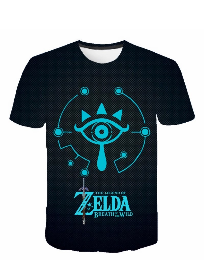 Game Zelda Breath of the Wild 3D digital printing personalized breathable children's T-shirt  - Image 1