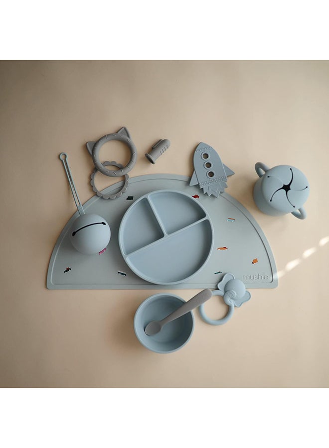 Mushie Silicone Plate Powder Blue - Image 5