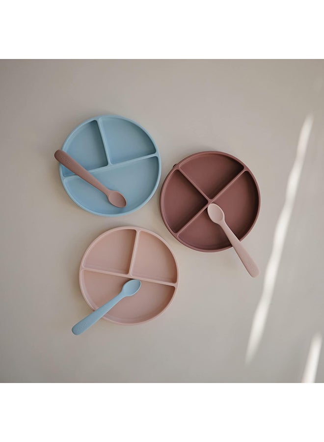 Mushie Silicone Plate Powder Blue - Image 3