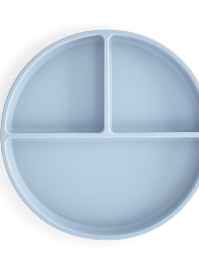 Mushie Silicone Plate Powder Blue - Image 1