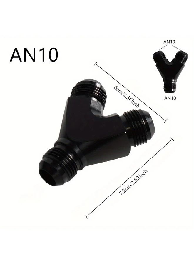 AN4 Y Adapter Block Male Thread Fuel Hose Fitting Tee Oil Pipe Joint Aluminum - Image 5