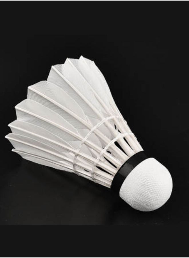 Whizz 3 Pcs Natural Feather Badminton Shuttles Fiber Cork Sports Training Badminton Shuttles For Indoor And Outdoor, White  - Image 2