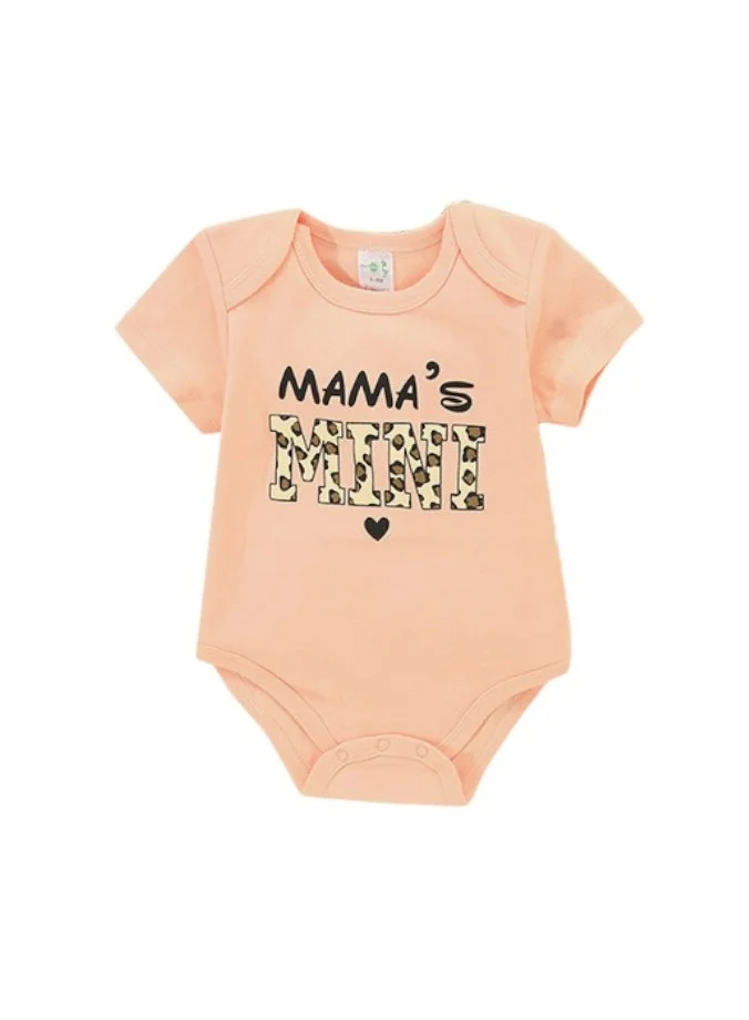 بمبىمىشى Bambimici 3-Piece Short Sleeve Leopard Print Bodysuit for Baby Girl