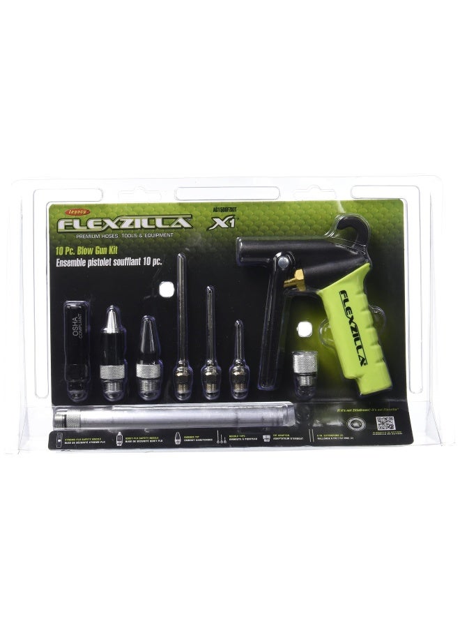 Flexzilla X1 Blow Gun Kit 10-Piece ZillaGreen - AG1500FZKIT - Image 1