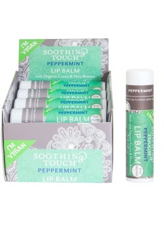 Soothing Touch Peppermint Vegan Organic Lip Balm, .25 oz (Case of 12) 