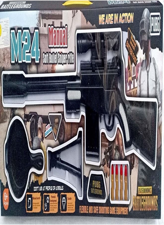 null - M24 gun with scope and soft bullet sniper rifle and pubg pan Toy - Image 1
