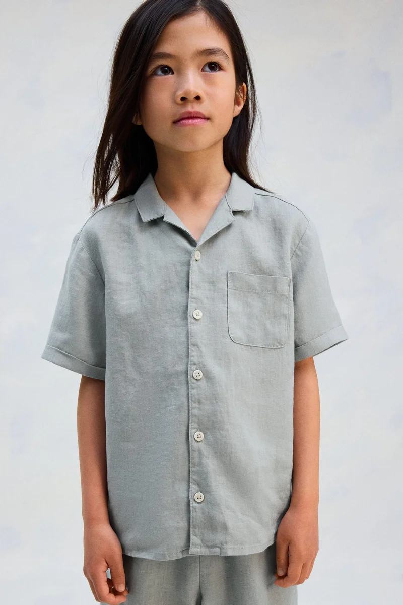 اتش اند ام طقم من قطعتين من الكتان