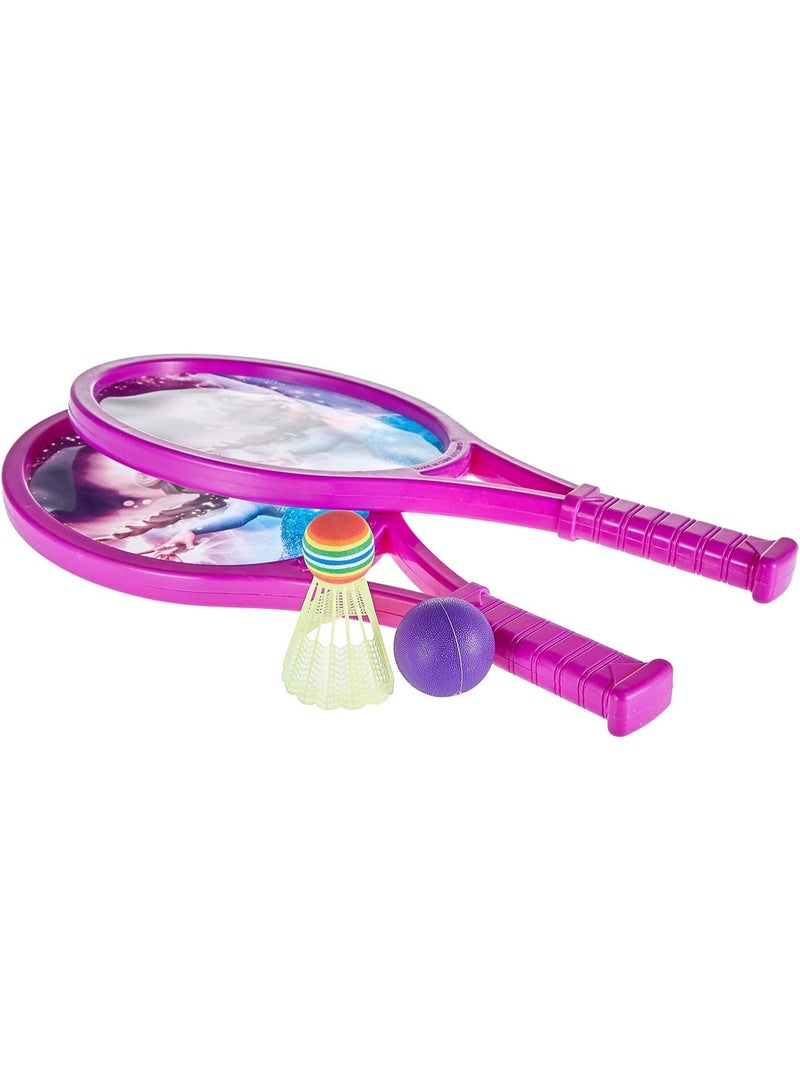 Mesuca 2pc racket set in mesh bag frozen - Image 1