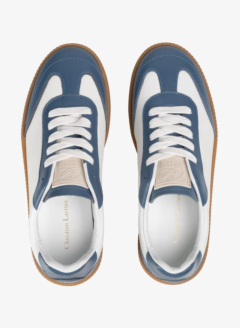 Christian Lacroix Christian Lacroix Women's Leather Colourblock Terrace Sneakers - Denim Blue