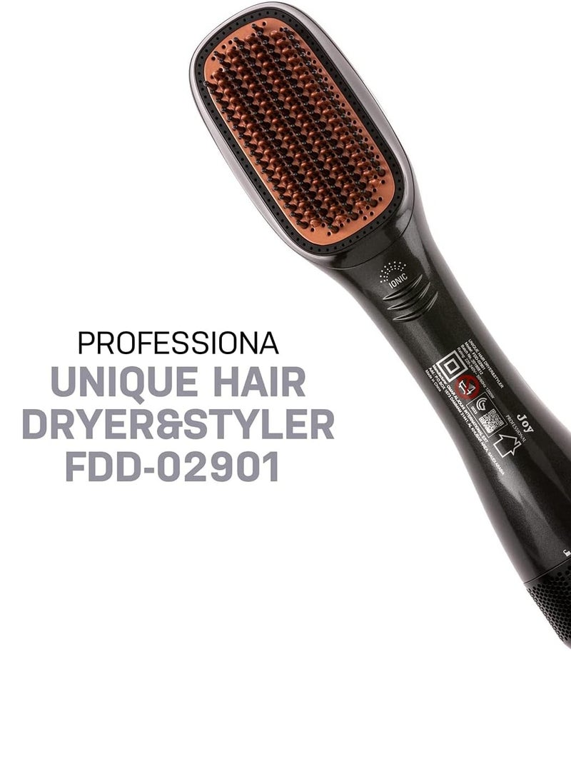 Hair Styling Brush Professional Styling Hair Dryer Negative Ion Blow Dryer Straightening Brush Hot Air Styling Comb Electric Hair Dryer