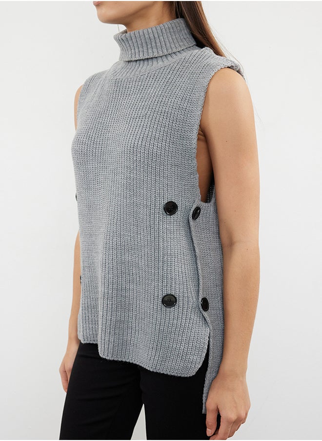 Gray Side Functional Buttoned Knitwear Sweater TWOAW25SV00015 - pzsku/Z56670FEB3D9300AB18F5Z/45/_/1730941414/8f1337dc-45dc-4a61-8751-66d0514a2c03