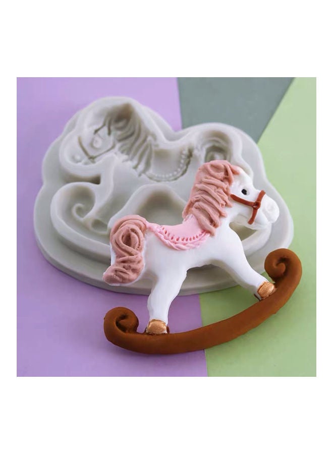 NIBEMINENT Rocking Horse Silicone Mold White 7.7x7.6x0.3cm - Image 5