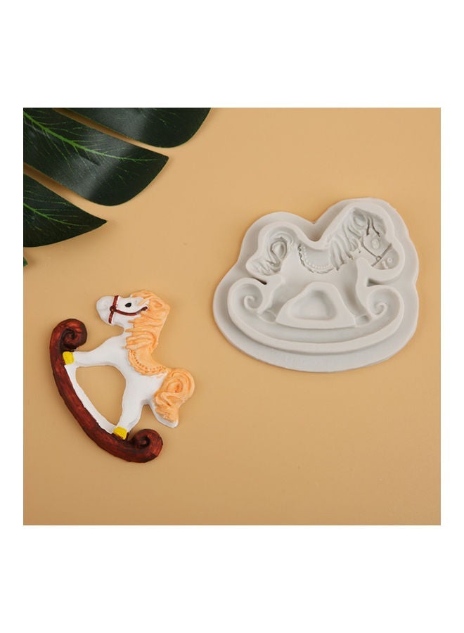NIBEMINENT Rocking Horse Silicone Mold White 7.7x7.6x0.3cm - Image 2