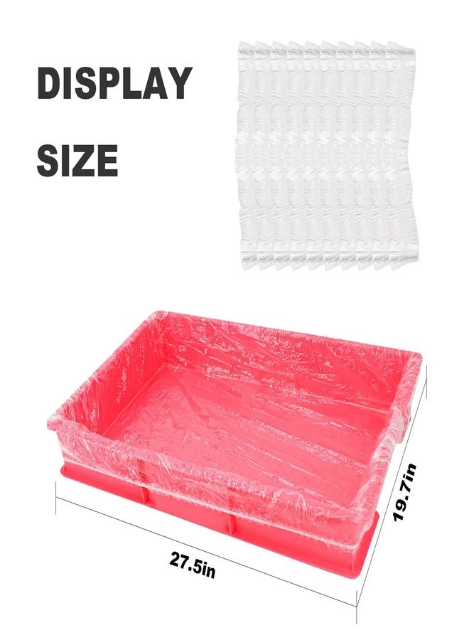 DUZFOREI 50Pcs Pet Cleaning Bags 27.5'' x 19.7'', Disposable Plastic Rabbit Tray Liner Small Animal Litter Pan Bags Leak Proof for Hedgehog Bird, Bunny, Chinchilla - Image 3