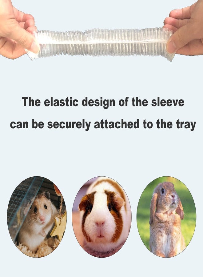 DUZFOREI 50Pcs Pet Cleaning Bags 27.5'' x 19.7'', Disposable Plastic Rabbit Tray Liner Small Animal Litter Pan Bags Leak Proof for Hedgehog Bird, Bunny, Chinchilla - Image 4