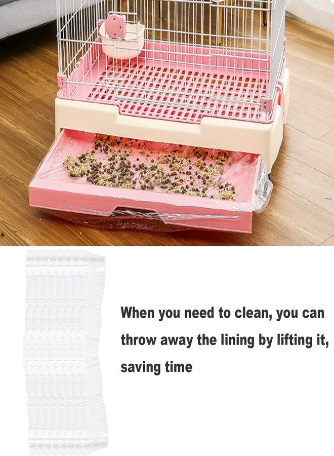 DUZFOREI 50Pcs Pet Cleaning Bags 27.5'' x 19.7'', Disposable Plastic Rabbit Tray Liner Small Animal Litter Pan Bags Leak Proof for Hedgehog Bird, Bunny, Chinchilla - Image 5