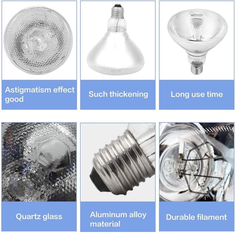 klarakoa Livestock Poultry Heat Warm Lamp Bulb, 1 Pcs Waterproof Anti-Explosion Heat Lamp Bulb for Pig Piglet Chickens Chick Hen Duck Birds House - Image 4