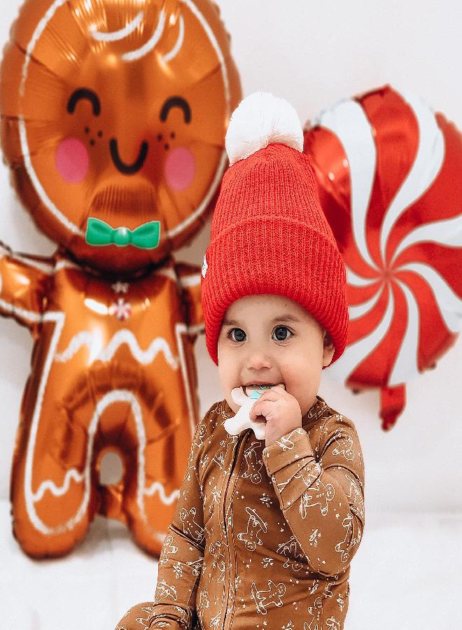 Nuby All Silicone Holiday Tree & Gingerbread Man Cookie Teether - 2 Pack, 3+ Months - Image 3