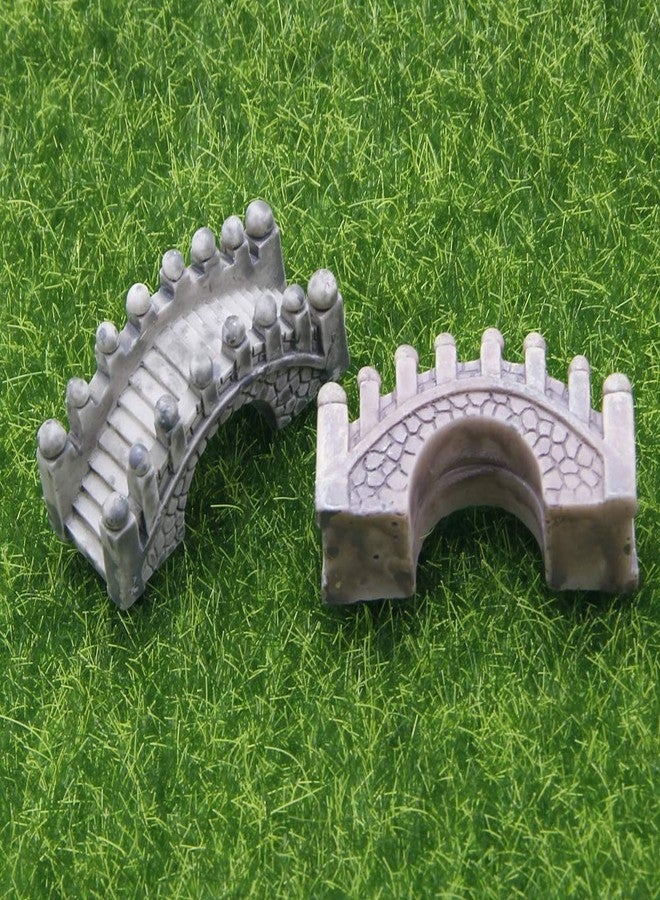 ODDIER EDOBLUE Stone Arch Bridge Fairy Garden Kits Figurines for Miniatures Ornaments Fairies Gardens House Terrarium Kit Dollhouse Supplies DIY Outdoor Decorations Plant Pot Moss Micro Landscaping 2PCS - Image 4