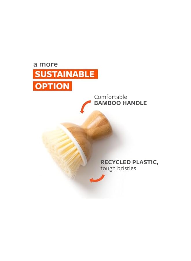 Full Circle, White Bubble Up Bamboo Dish Brush, White, 1 Count (Pack of 1) - Image 2