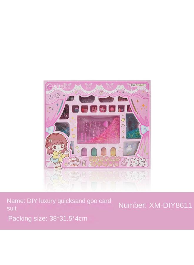 Bluejw DIY Goo Card Hand Account Suitcase Suit Student Hand Account Gift Bag Goo Card Goo Plate Sticker Cream Gum Toy - Image 1