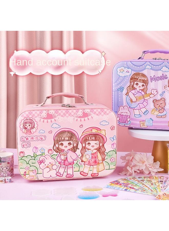 Bluejw DIY Goo Card Hand Account Suitcase Suit Student Hand Account Gift Bag Goo Card Goo Plate Sticker Cream Gum Toy - Image 2